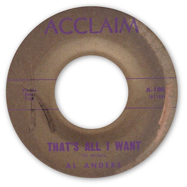 That’s All I Want ~ ACCLAIM 1005